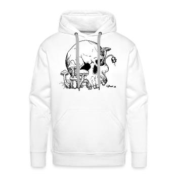 A Memento Mori - Mono - Men's Premium Hoodie - white - Front - Liam (192cm)