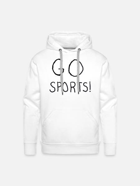 Go Sports! - Men's Premium Hoodie - white