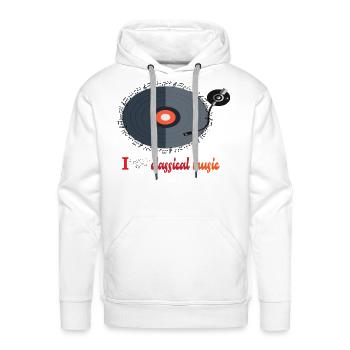 I LOVE CLASSICAL MUSIC - Men's Premium Hoodie - white - Front - Liam (192cm)