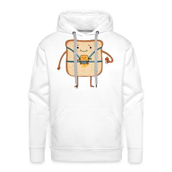 Dad Loaf - Men's Premium Hoodie - white - Front - Liam (192cm)