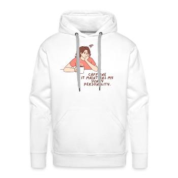 Caffeine - Men's Premium Hoodie - white - Front - Liam (192cm)