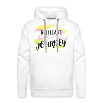 Brilliant Journey – Apple Bean - Men's Premium Hoodie - white - Front - Liam (192cm)