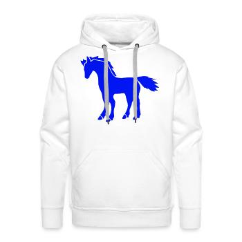 Horse riding Pony Foal Silhouette Cool Rider Hobby - Men's Premium Hoodie - white - Front - Liam (192cm)