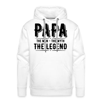 papa - Men's Premium Hoodie - white - Front - Liam (192cm)