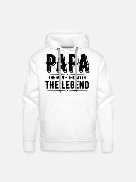 papa - Men's Premium Hoodie - white