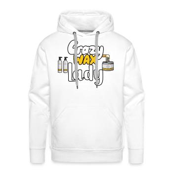 Crazy Wax Lady - Men's Premium Hoodie - white - Front - Liam (192cm)