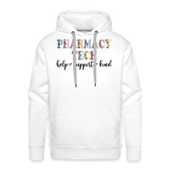 Pharmacy Tech help support kind - Men's Premium Hoodie - white - Front - Liam (192cm)