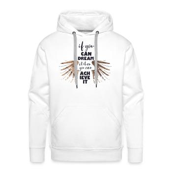 Dream - Men's Premium Hoodie - white - Front - Liam (192cm)