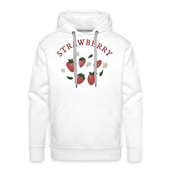 Strawberries - Men's Premium Hoodie - white - Front - Liam (192cm)