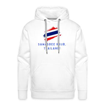 Greeting of Thailand - Men's Premium Hoodie - white - Front - Liam (192cm)