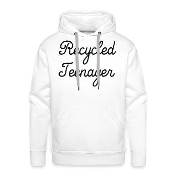 Recycled teenager - Men's Premium Hoodie - white - Front - Liam (192cm)