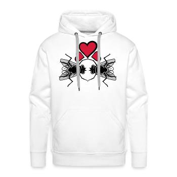 In love house flies - Men's Premium Hoodie - white - Front - Liam (192cm)
