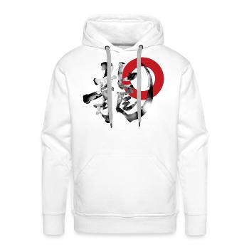 Japan Kanji - Men's Premium Hoodie - white - Front - Liam (192cm)