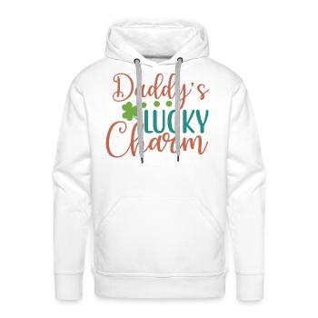 Daddy s Lucky Charm - Men's Premium Hoodie - white - Front - Liam (192cm)