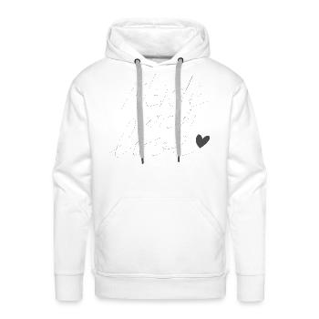 make with love - Men's Premium Hoodie - white - Front - Liam (192cm)