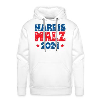 Kamala walz - Men's Premium Hoodie - white - Front - Liam (192cm)