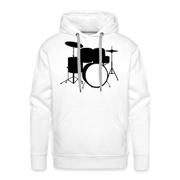 Drum Kit - Men's Premium Hoodie - white - Front - Liam (192cm)