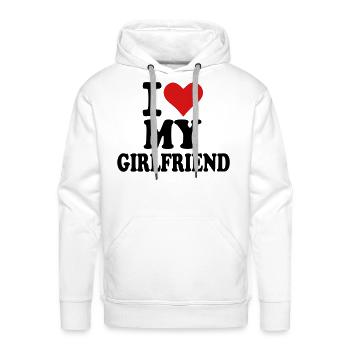 Girlfriend - Men's Premium Hoodie - white - Front - Liam (192cm)
