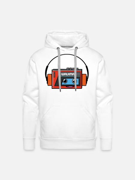walkman - Men's Premium Hoodie - white