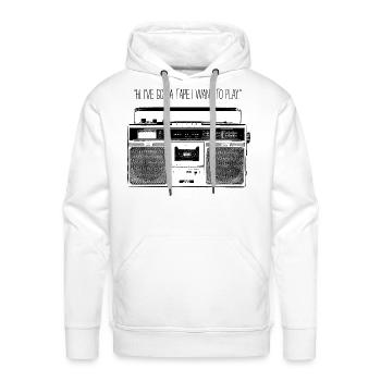 Classic Musics Cool - Men's Premium Hoodie - white - Front - Liam (192cm)