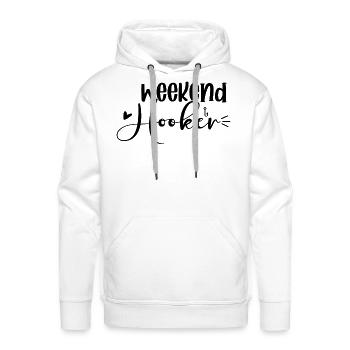 Weekend Hooker - Men's Premium Hoodie - white - Front - Liam (192cm)