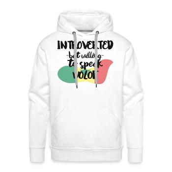 Introverted But Willing To Speak Wolof - Men's Premium Hoodie - white - Front - Liam (192cm)