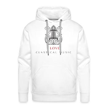 I love classical music - Men's Premium Hoodie - white - Front - Liam (192cm)