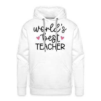 World s Best Teacher - Men's Premium Hoodie - white - Front - Liam (192cm)