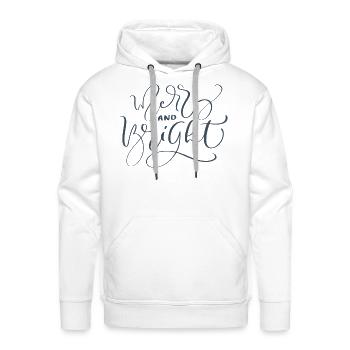 Merry and Bright - Men's Premium Hoodie - white - Front - Liam (192cm)