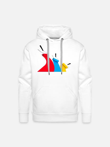 paint rollers - Men's Premium Hoodie - white