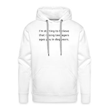 Raising Teenagers - Men's Premium Hoodie - white - Front - Liam (192cm)