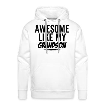 Awesome Like My Grandson - Men's Premium Hoodie - white - Front - Liam (192cm)