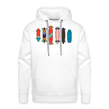 Longboard Collection - Men's Premium Hoodie - white - Front - Liam (192cm)