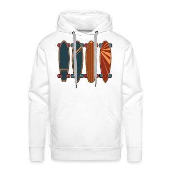 Longboard - Men's Premium Hoodie - white - Front - Liam (192cm)