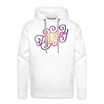 Therapy Bright - Men's Premium Hoodie - white - Front - Liam (192cm)