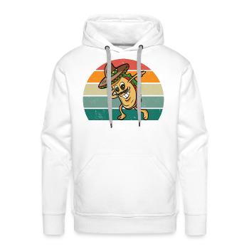 Mexican Taco Dub Retro - Men's Premium Hoodie - white - Front - Liam (192cm)