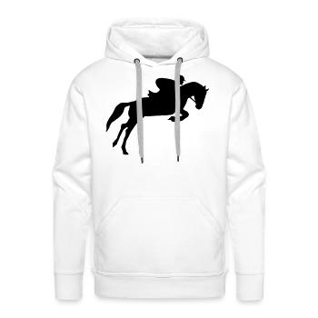 Riding, equestrian, horse - Men's Premium Hoodie - white - Front - Liam (192cm)