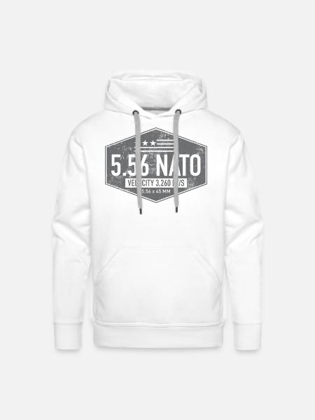 556 NATO Gray - Men's Premium Hoodie - white