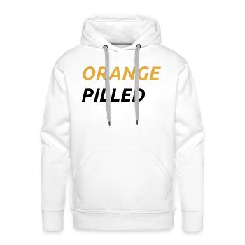 Orange pilled - Men's Premium Hoodie - white - Front - Liam (192cm)