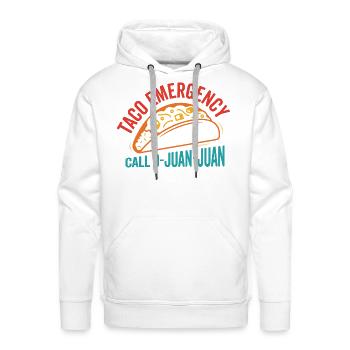 Taco Emergency Call 9-Juan-Juan Funny - Men's Premium Hoodie - white - Front - Liam (192cm)