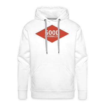 GOOD PERSONALITY - Men's Premium Hoodie - white - Front - Liam (192cm)