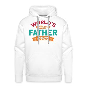 World s Best Father Ever Fathers Day - Men's Premium Hoodie - white - Front - Liam (192cm)