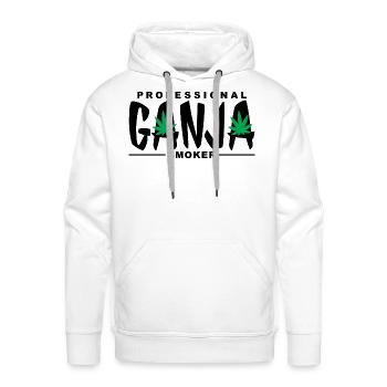 Professional Ganja Smoker - Men's Premium Hoodie - white - Front - Liam (192cm)
