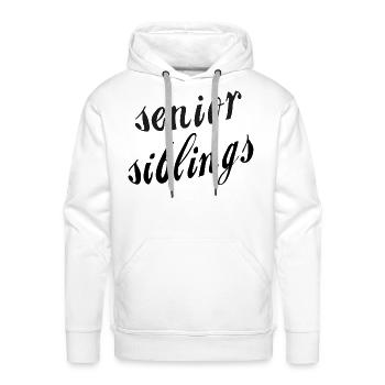senior siblings trending - Men's Premium Hoodie - white - Front - Liam (192cm)