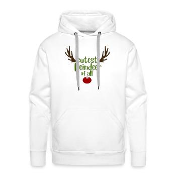 Cutest Reindeer of All - Men's Premium Hoodie - white - Front - Liam (192cm)