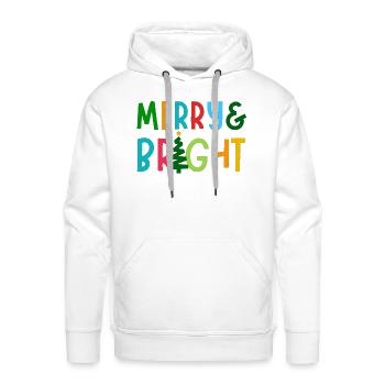 Merry and Bright - Men's Premium Hoodie - white - Front - Liam (192cm)