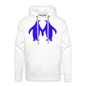 Two Penguins Couple Couple Love 2 Hands In Love - Men's Premium Hoodie - white - Front - Liam (192cm)