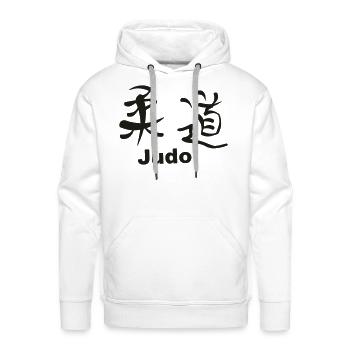 Kanji - Judo - Men's Premium Hoodie - white - Front - Liam (192cm)