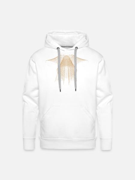Abstract Dot Design - Men's Premium Hoodie - white