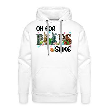 Oh For Peeps sake Funny Easter Bunny Ear Egg Kids - Men's Premium Hoodie - white - Front - Liam (192cm)